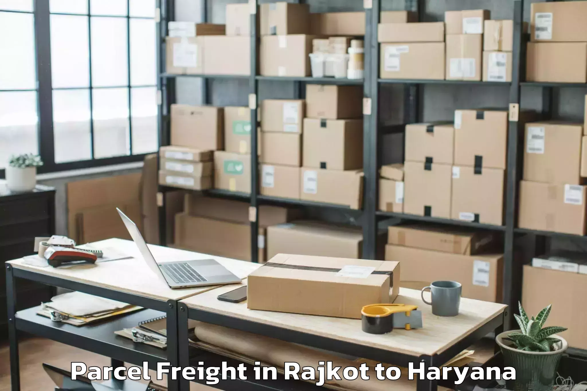 Hassle-Free Rajkot to Narnaund Parcel Freight